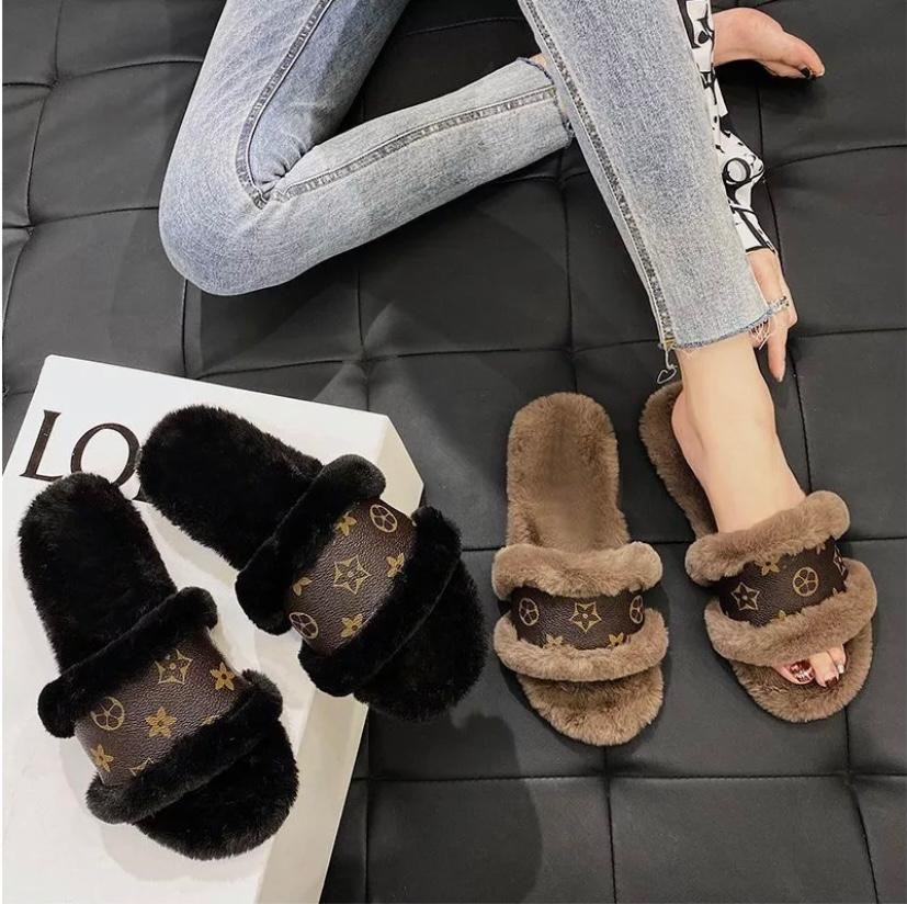 Fluffy Slippers (Louis Vuitton style) - Beacon VIP